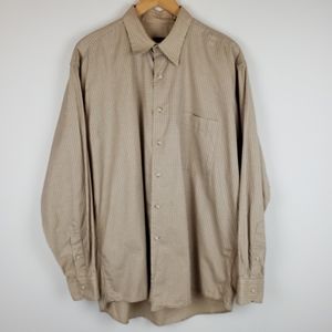 Burberry London Long Sleeve Small Check Plaid Button Down Shirt